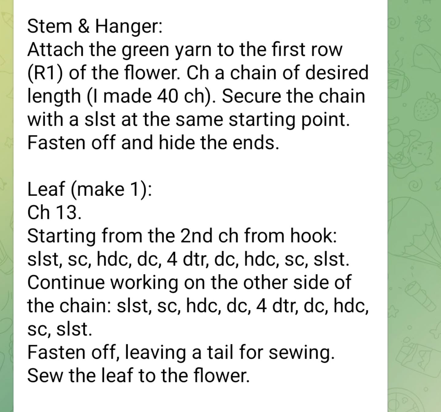Free Crochet Tulip Pendant Pattern with Detailed Instructions