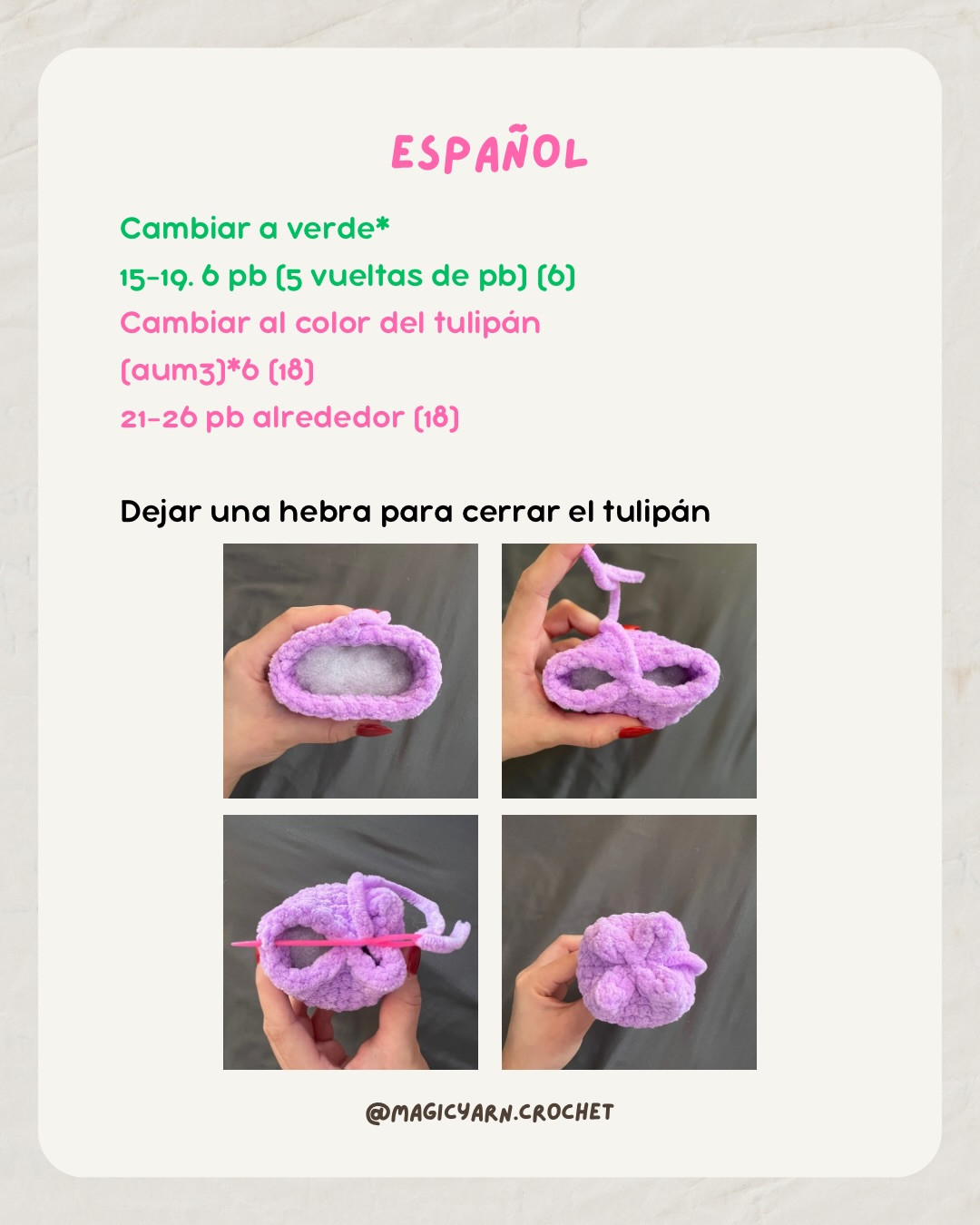 Free Crochet Tulip Plushie Pattern - Beginner Friendly Amigurumi