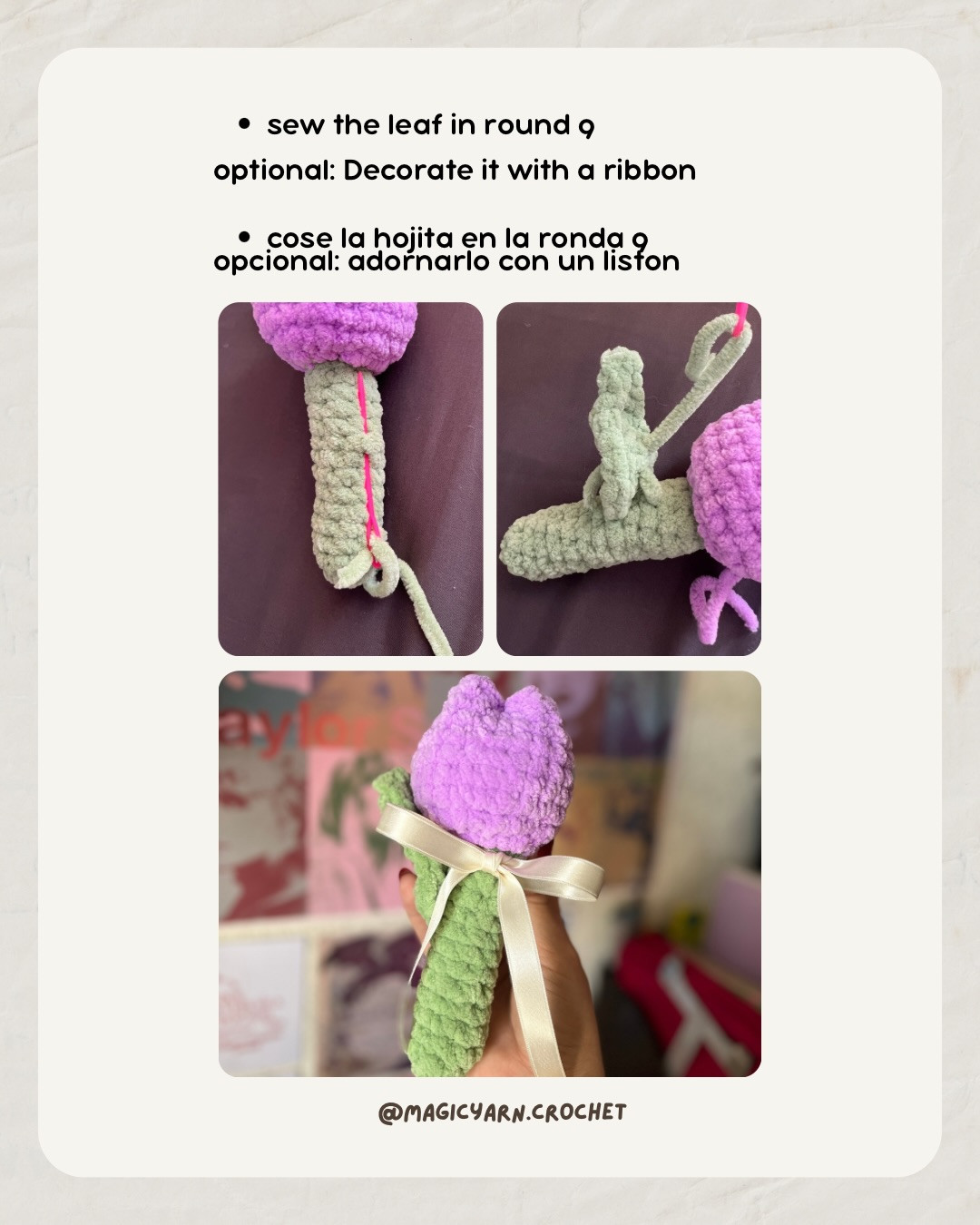 Free Crochet Tulip Plushie Pattern - Beginner Friendly Amigurumi