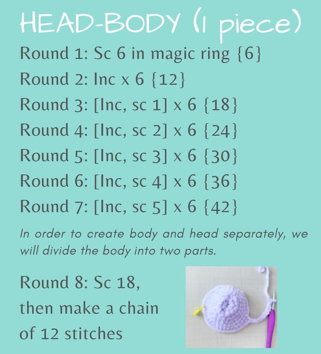 Free Crochet Unicorn Amigurumi Pattern Part 2 - Purple Head Tutorial