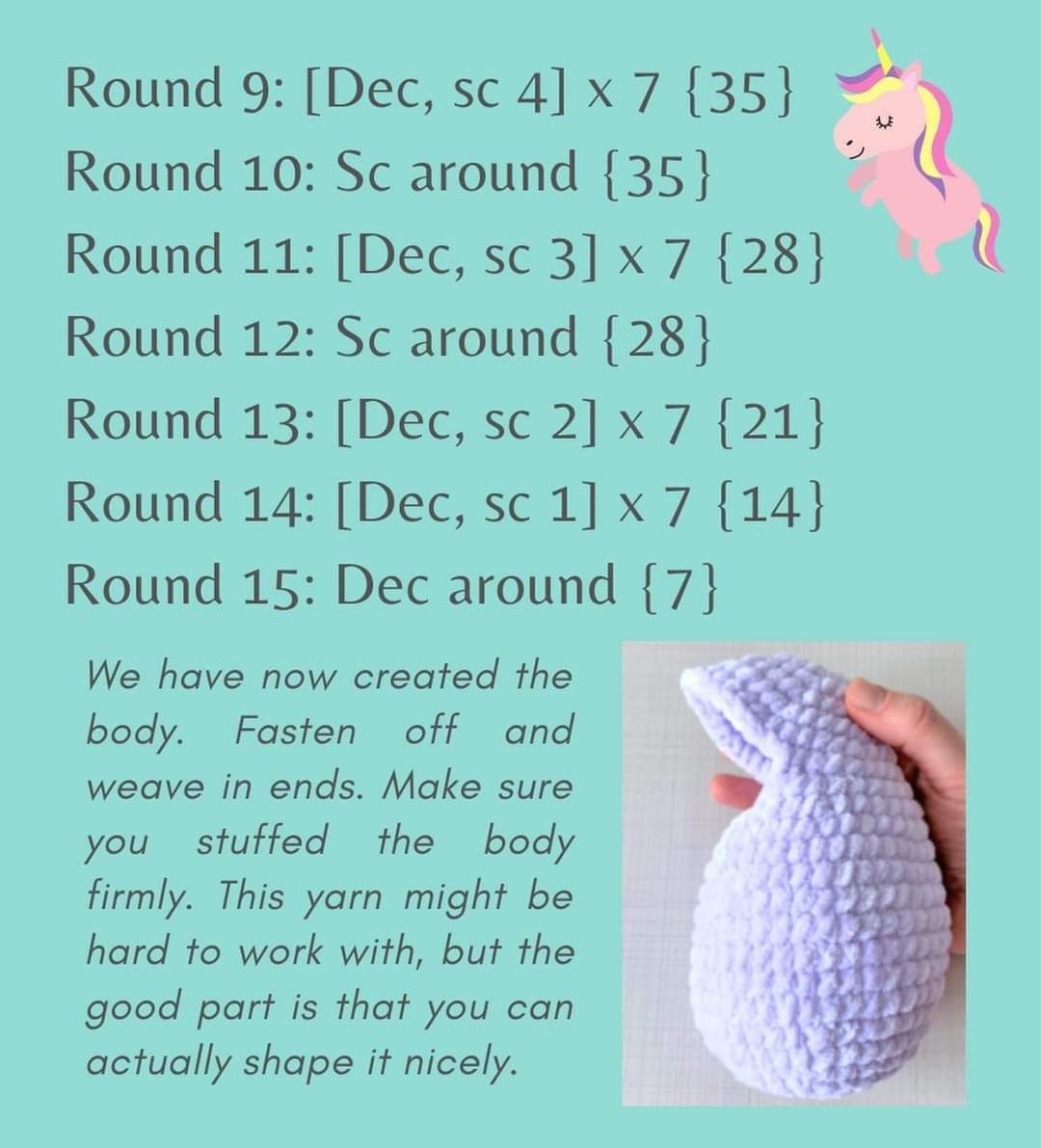 Free Crochet Unicorn Amigurumi Pattern Part 2 - Purple Head Tutorial