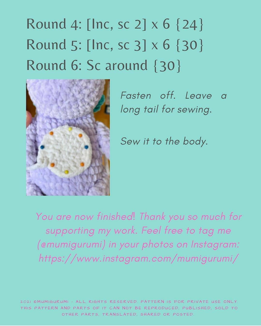 Free Crochet Unicorn Amigurumi Pattern Part 2 - Purple Head Tutorial