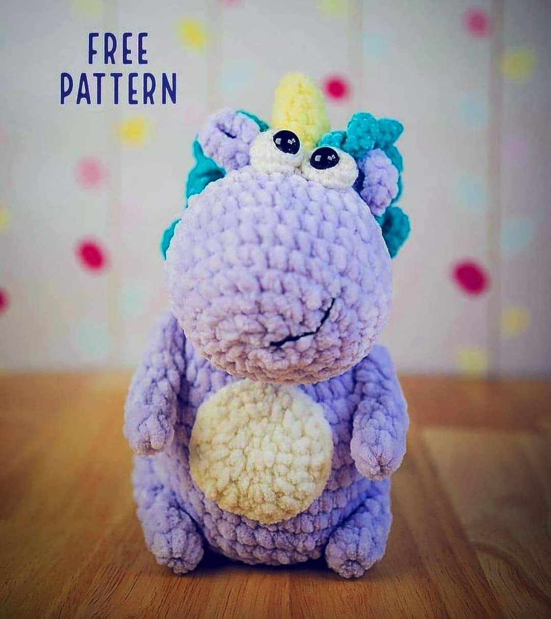 Free Crochet Unicorn Amigurumi Pattern Part 2 - Purple Head Tutorial