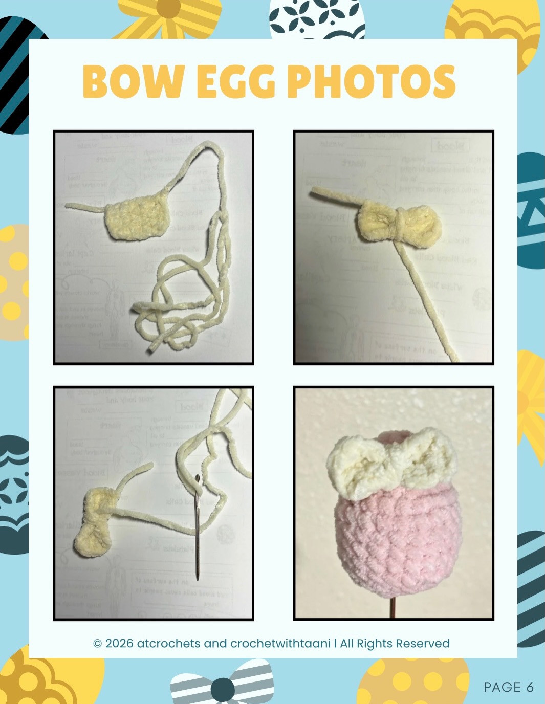 Free Easter Basket and Easter Egg Crochet Pattern: Striped, Heart, Bow, Bunny Eggs