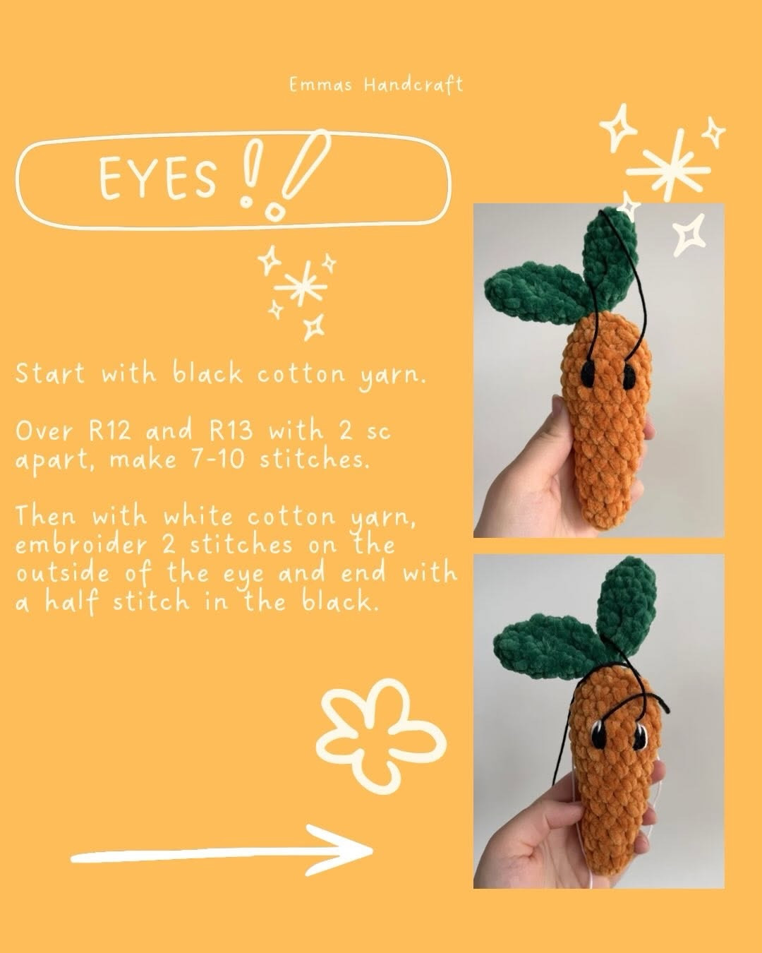 Free Easter Crochet Pattern: The Carrot Bunny Amigurumi Tutorial with Chenille Yarn
