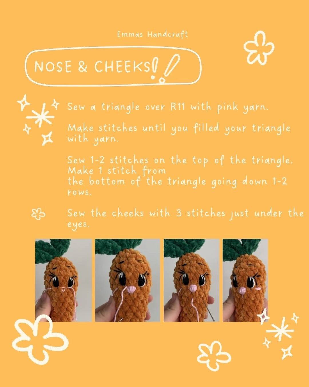 Free Easter Crochet Pattern: The Carrot Bunny Amigurumi Tutorial with Chenille Yarn