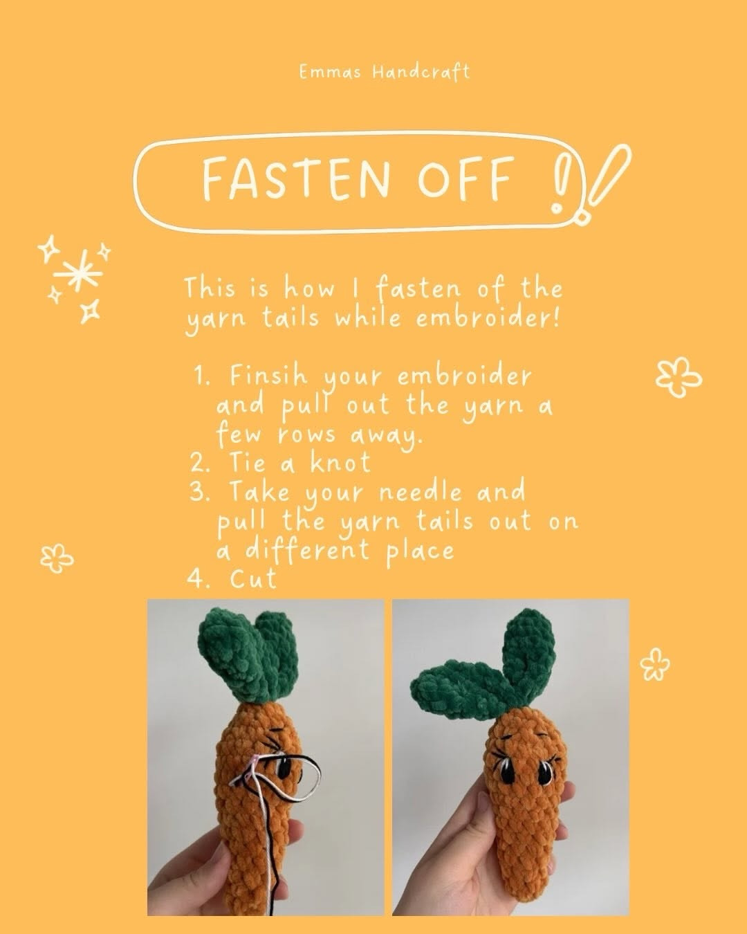 Free Easter Crochet Pattern: The Carrot Bunny Amigurumi Tutorial with Chenille Yarn