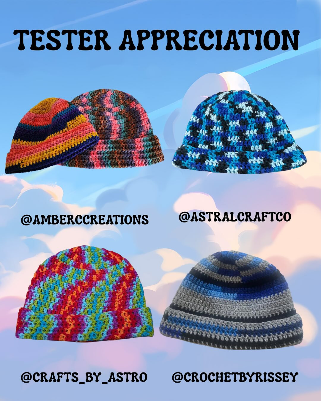 Free Fold Over Beanie Crochet Pattern with Materials and Instructions