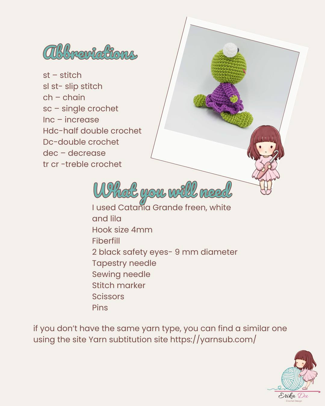 Free Lilyloop the Frog Amigurumi Crochet Pattern with Full Instructions