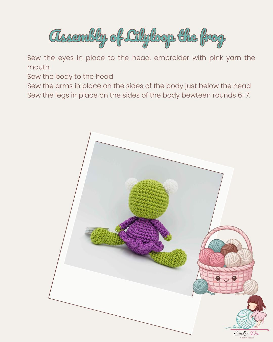 Free Lilyloop the Frog Amigurumi Crochet Pattern with Full Instructions