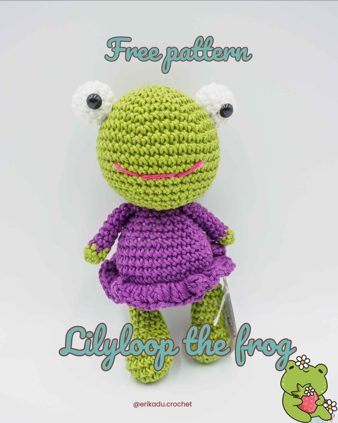 Free Lilyloop the Frog Amigurumi Crochet Pattern with Full Instructions