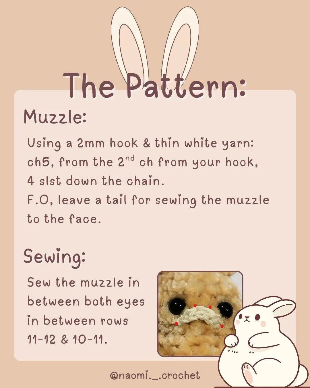 Free Low-Sew Chubby Bunny Crochet Pattern with Velvet Yarn
