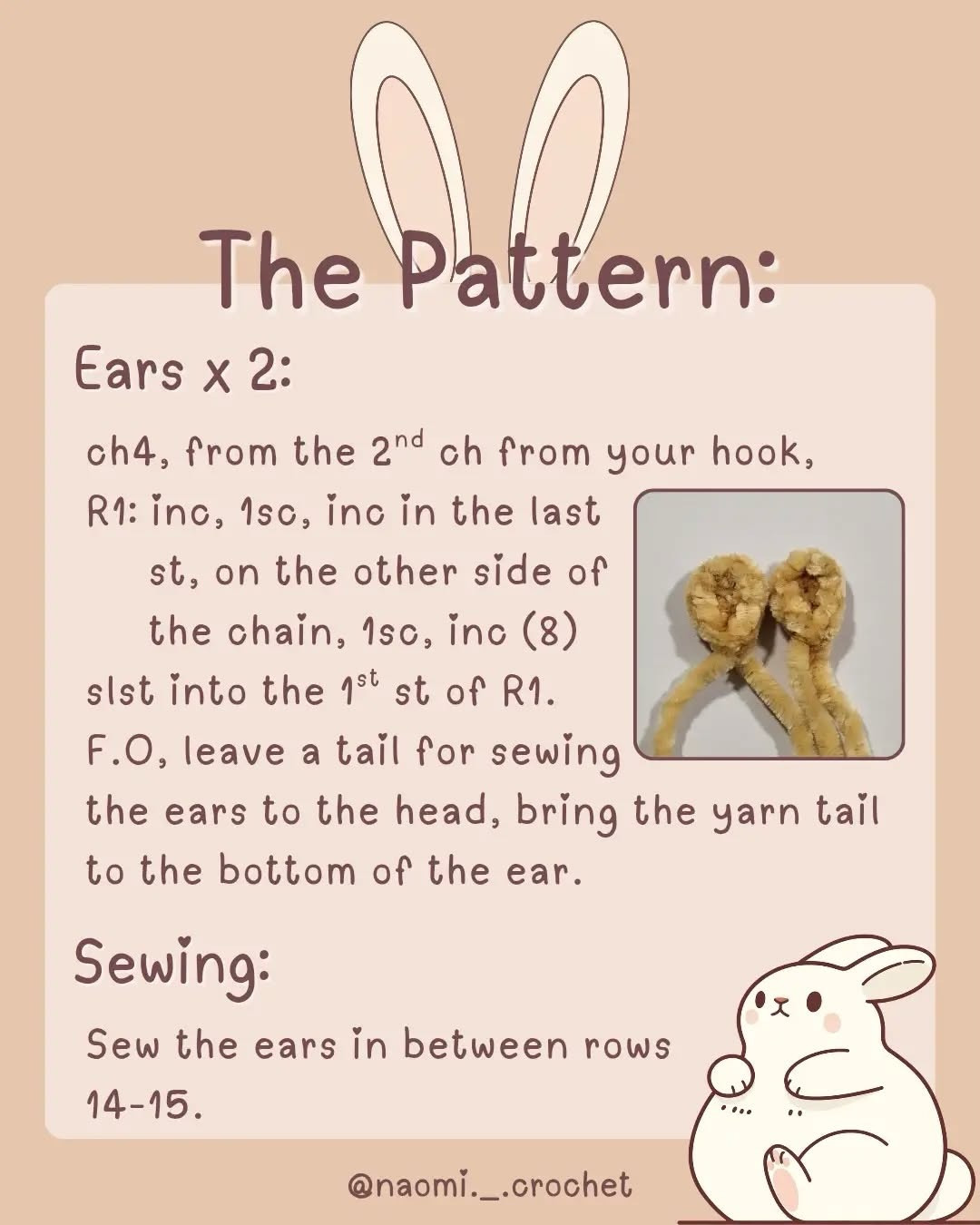Free Low-Sew Chubby Bunny Crochet Pattern with Velvet Yarn