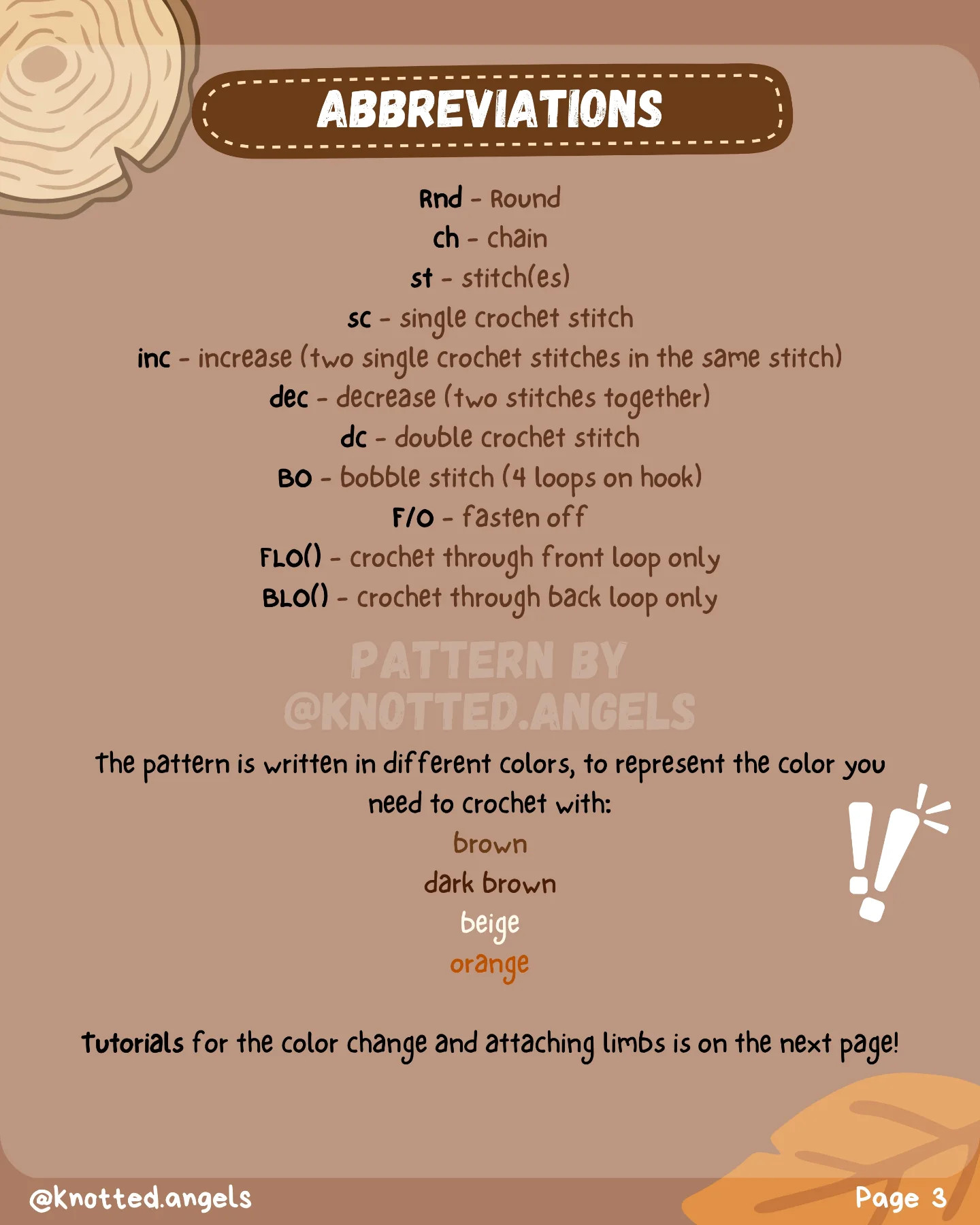 Free Low Sew Pattern Benny the Beaver Amigurumi Crochet Doll with Log