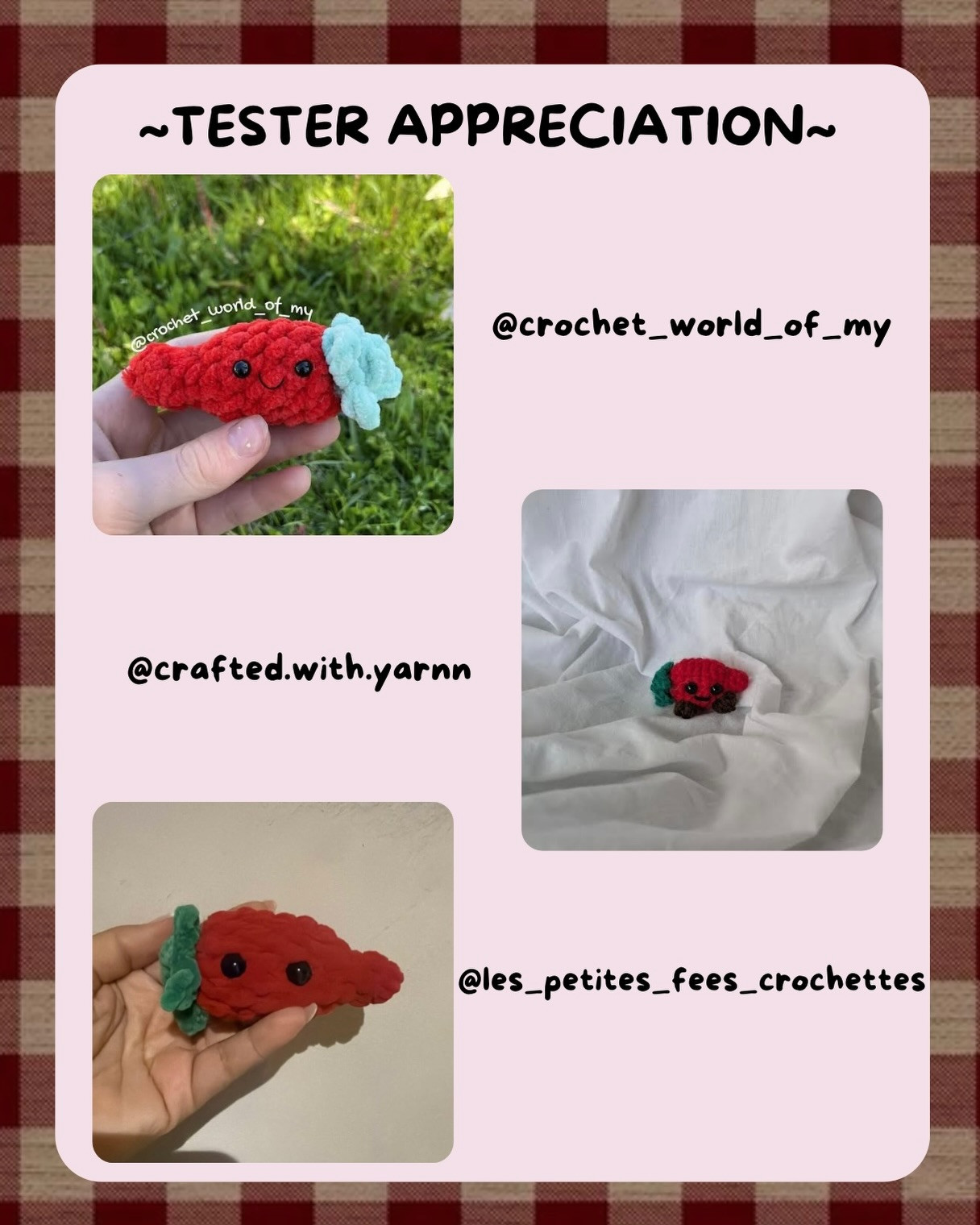 Free Mini Chilli Pepper Jellycat-inspired Crochet Pattern by @PIRES.PELUCHES