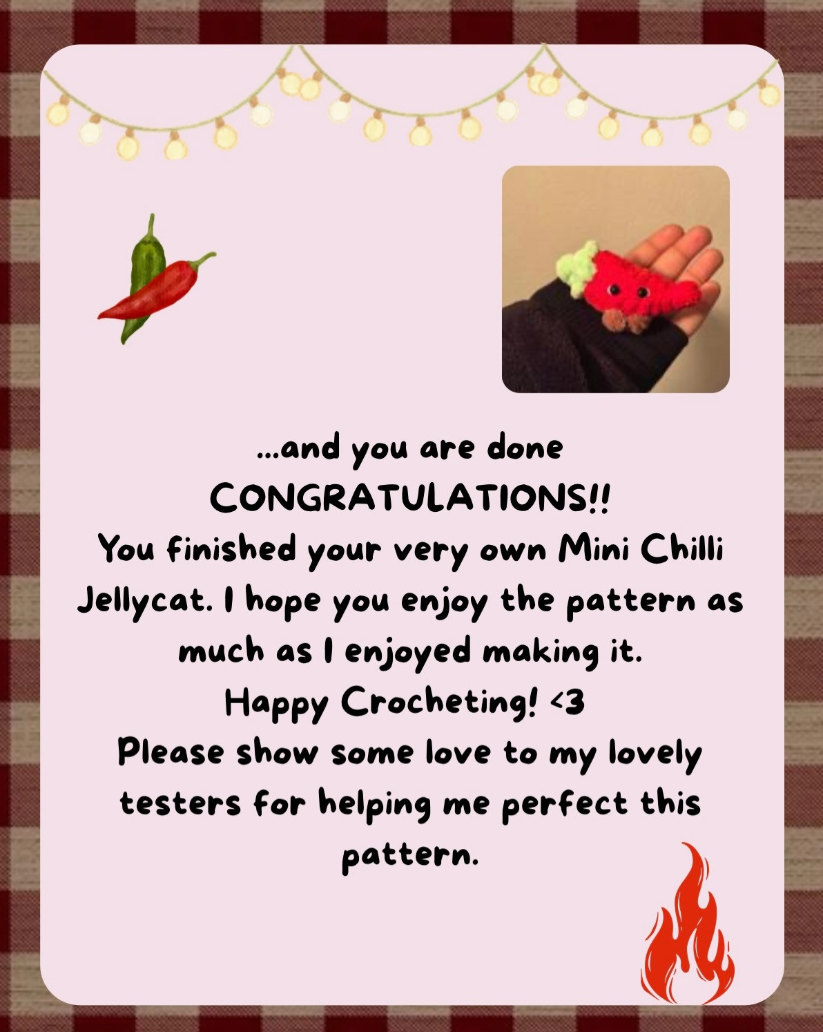 Free Mini Chilli Pepper Jellycat-inspired Crochet Pattern by @PIRES.PELUCHES