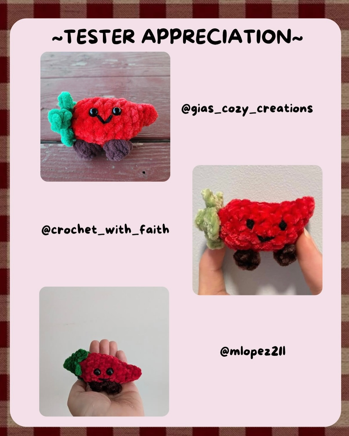 Free Mini Chilli Pepper Jellycat-inspired Crochet Pattern by @PIRES.PELUCHES