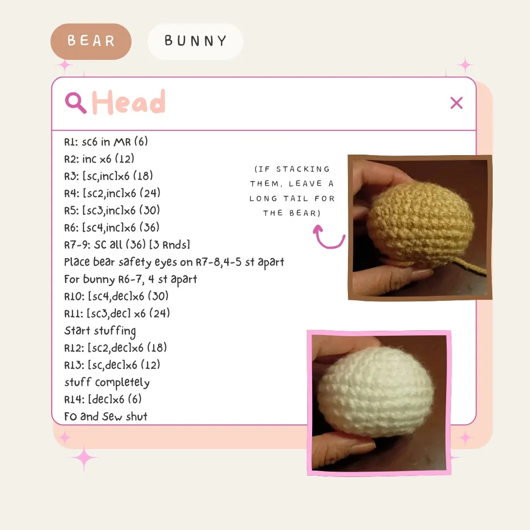 Free Mochi Animals Crochet Pattern: Cute Bear and Bunny Amigurumi Tutorial