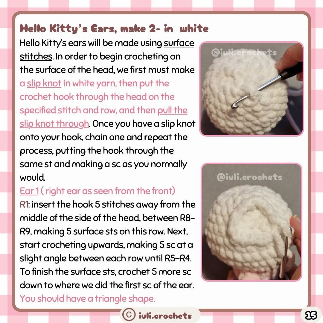 Free No-Sew Crochet Pattern for Sanrio Characters: Hello Kitty, My Melody, Pompompurin, Cinnamoroll, Kuromi and Keroppi