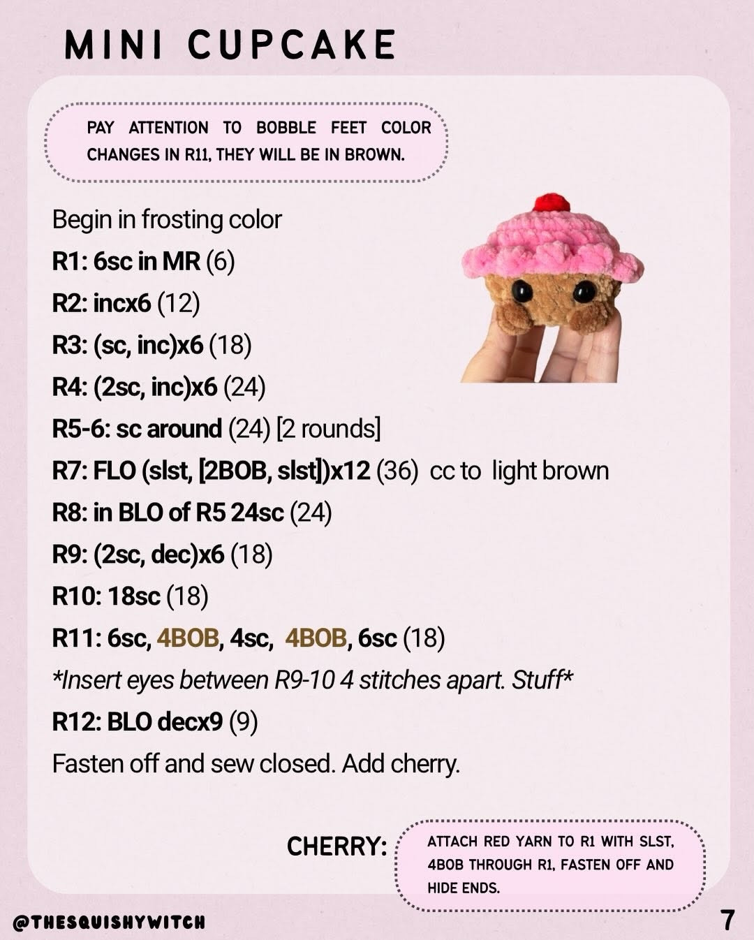Free No-Sew Itty Bitty Bakery Babies Pattern: Cake, Muffin, & Cupcake Amigurumi