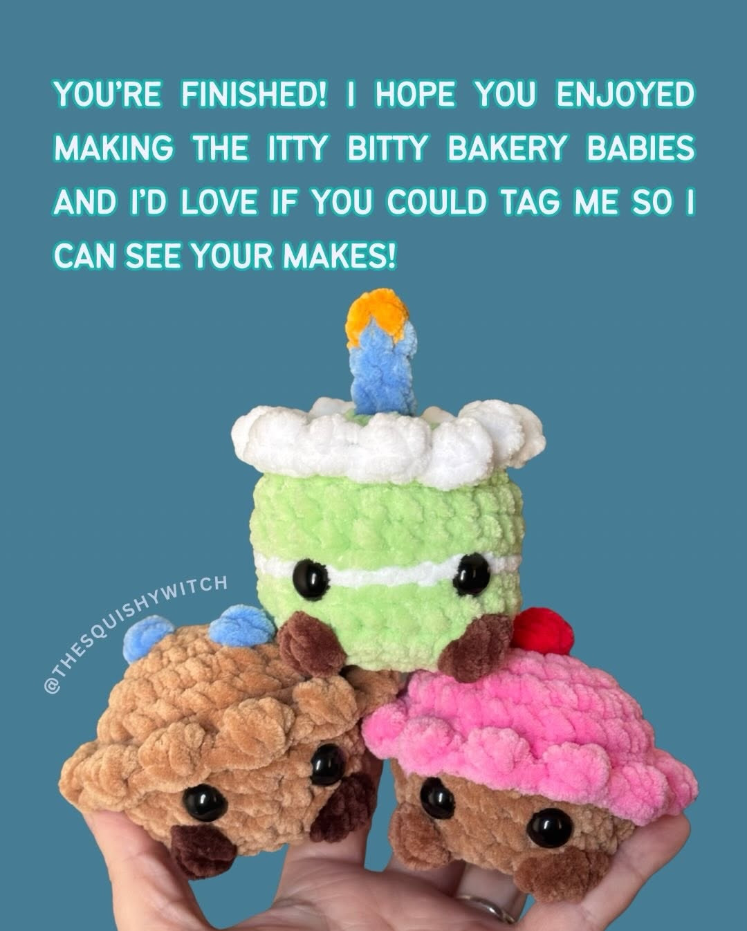 Free No-Sew Itty Bitty Bakery Babies Pattern: Cake, Muffin, & Cupcake Amigurumi