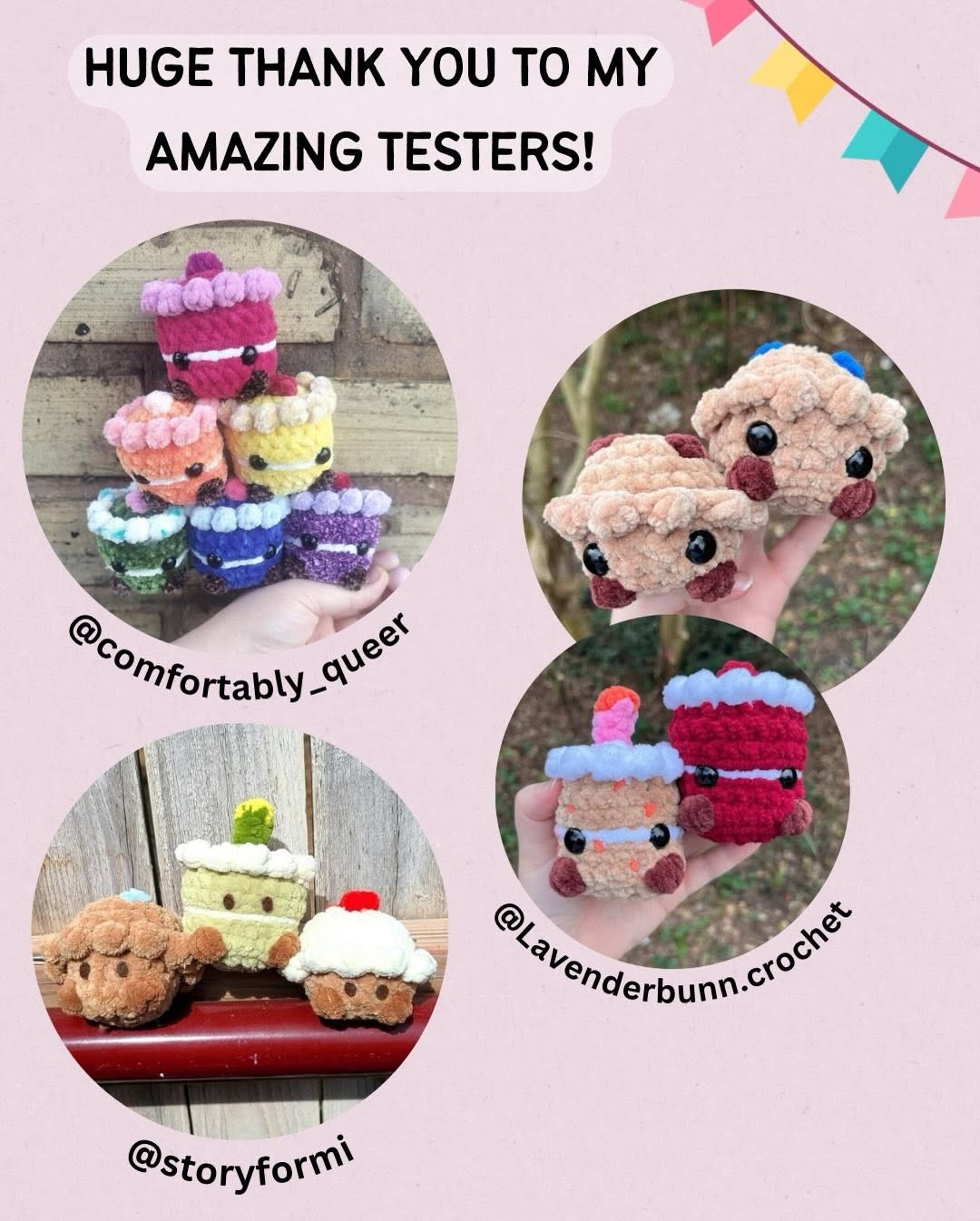 Free No-Sew Itty Bitty Bakery Babies Pattern: Cake, Muffin, & Cupcake Amigurumi