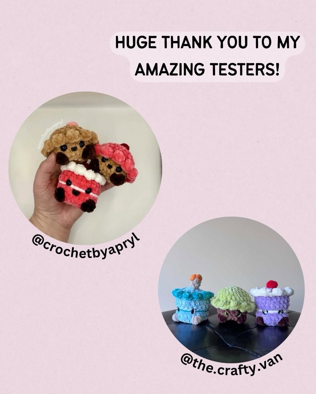 Free No-Sew Itty Bitty Bakery Babies Pattern: Cake, Muffin, & Cupcake Amigurumi