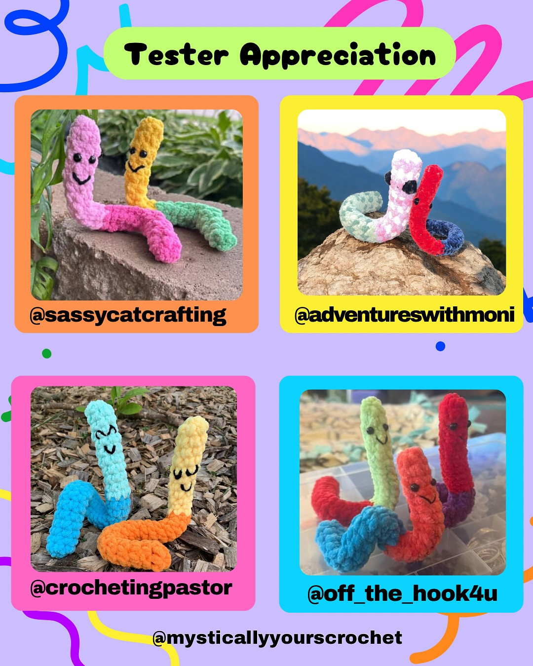 Free Pattern: Fidget Gummy Worms Crochet Tutorial