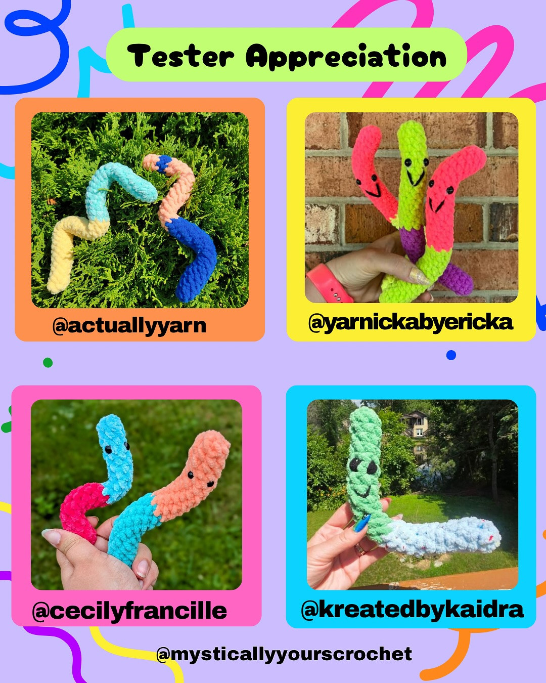 Free Pattern: Fidget Gummy Worms Crochet Tutorial