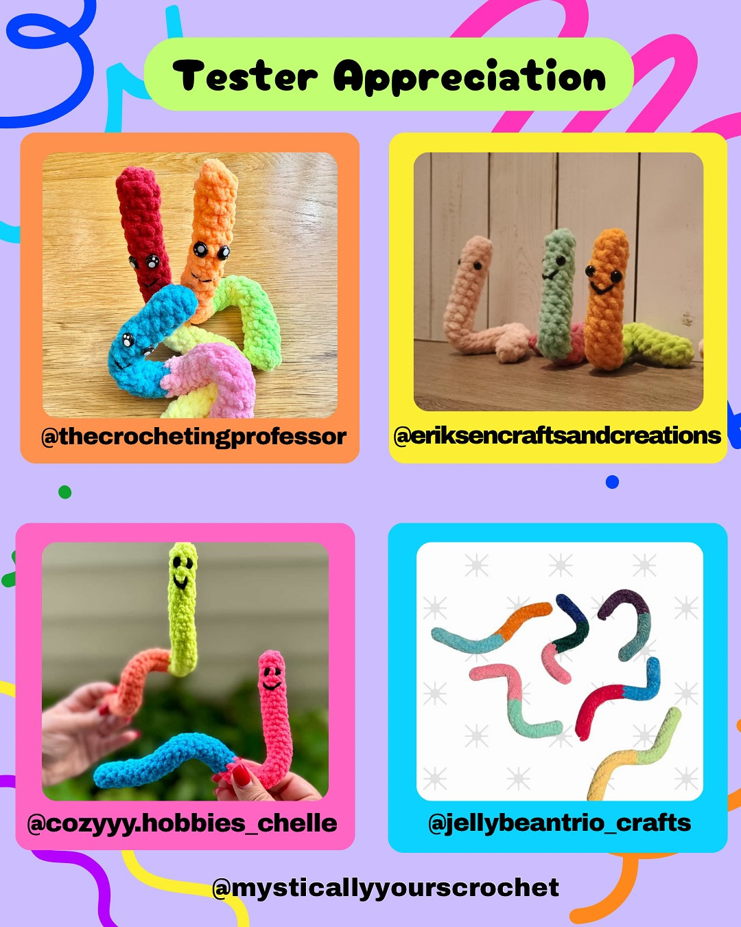 Free Pattern: Fidget Gummy Worms Crochet Tutorial