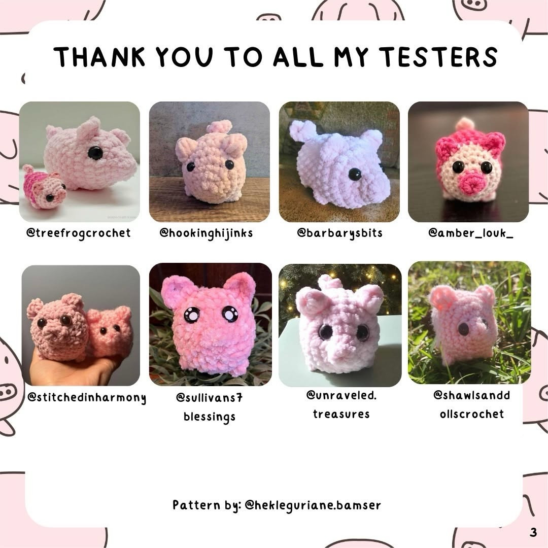 Free Pattern - Loaf Pigs Amigurumi Crochet by @hekleguriane.bamser