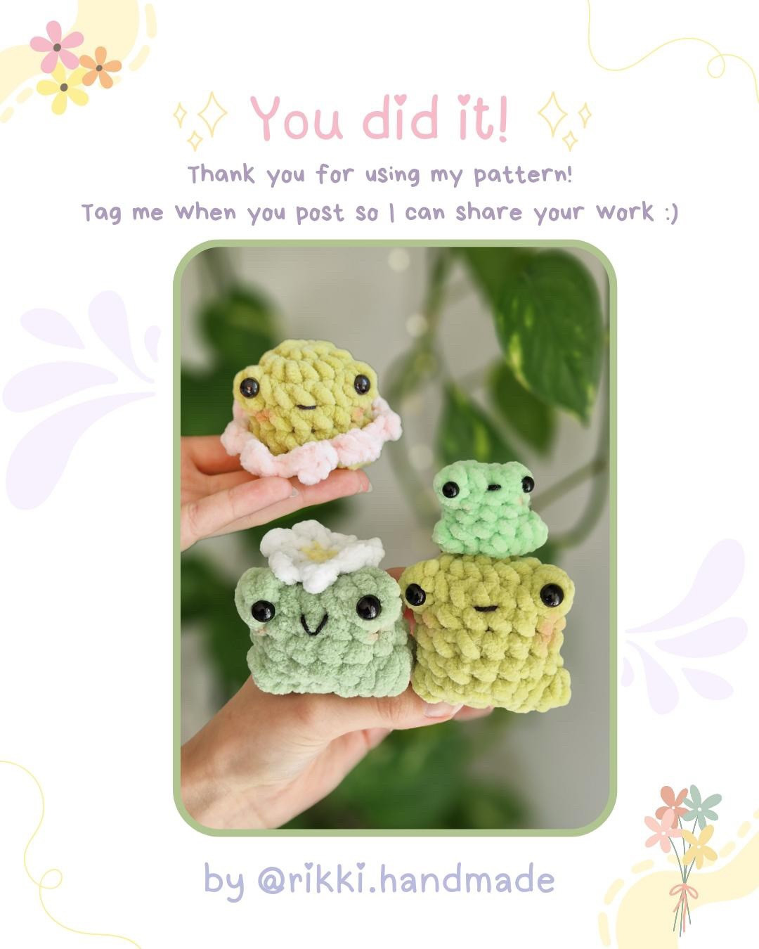 Free Pattern: Lovely Froggies - Cute Green Crochet Amigurumi Tutorials