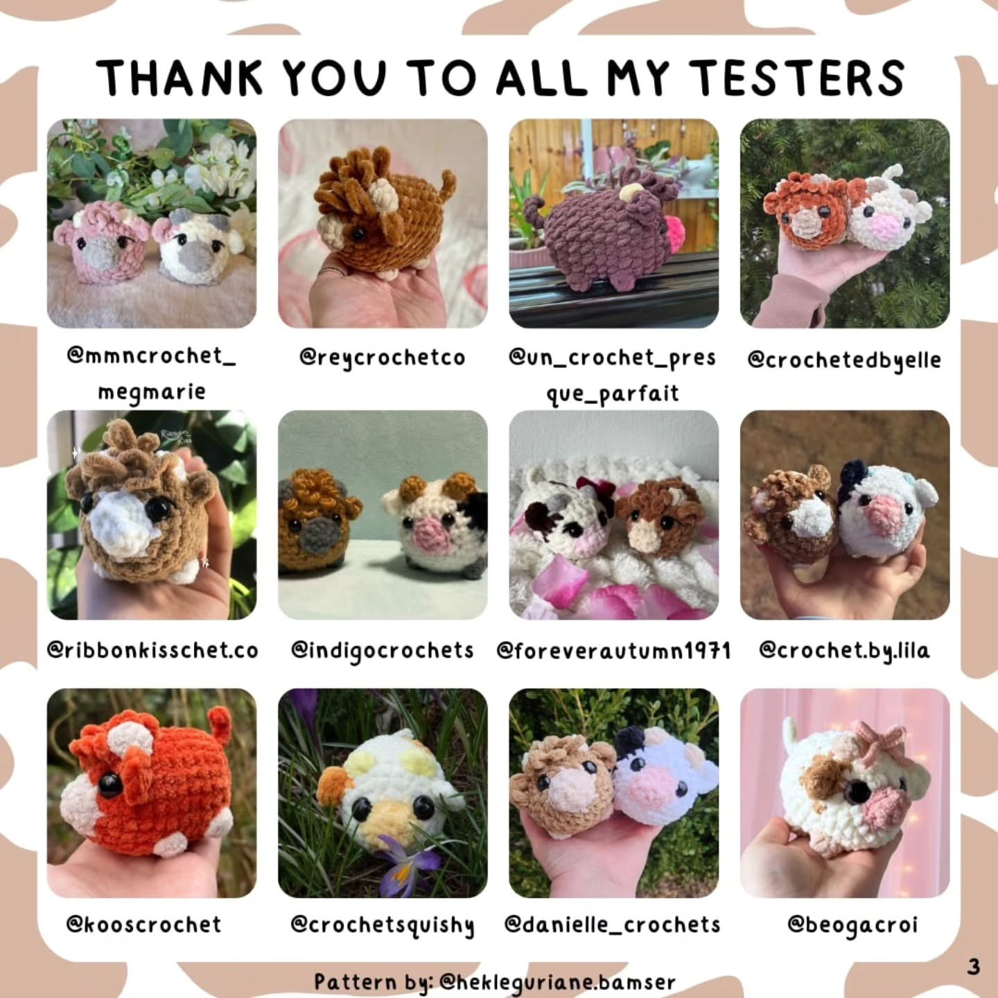 Free Pattern No Sew Loaf Cows: Cute Chenille Yarn Amigurumi Cow Doll