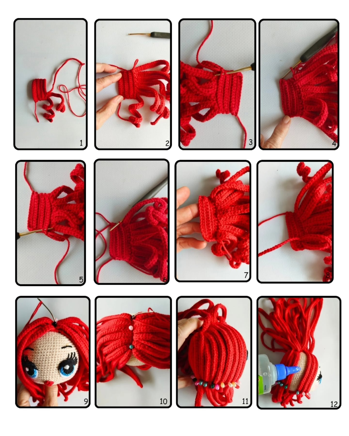 Free Pattern: Sexy Pin-Up Girl Amigurumi Doll with Red Hair and Lace Outfit