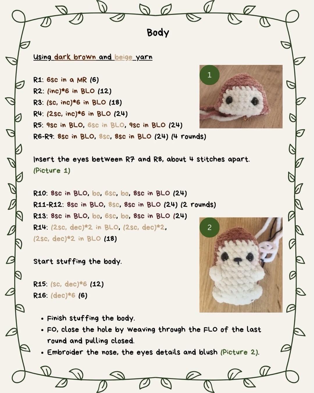 Free Pattern: Toadie the Tiny Hedgehog with Mushroom Hat
