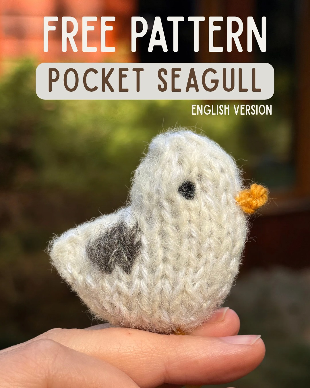 Free Pocket Seagull Knitting Pattern: Beginner Friendly, Quick Stash Buster Project