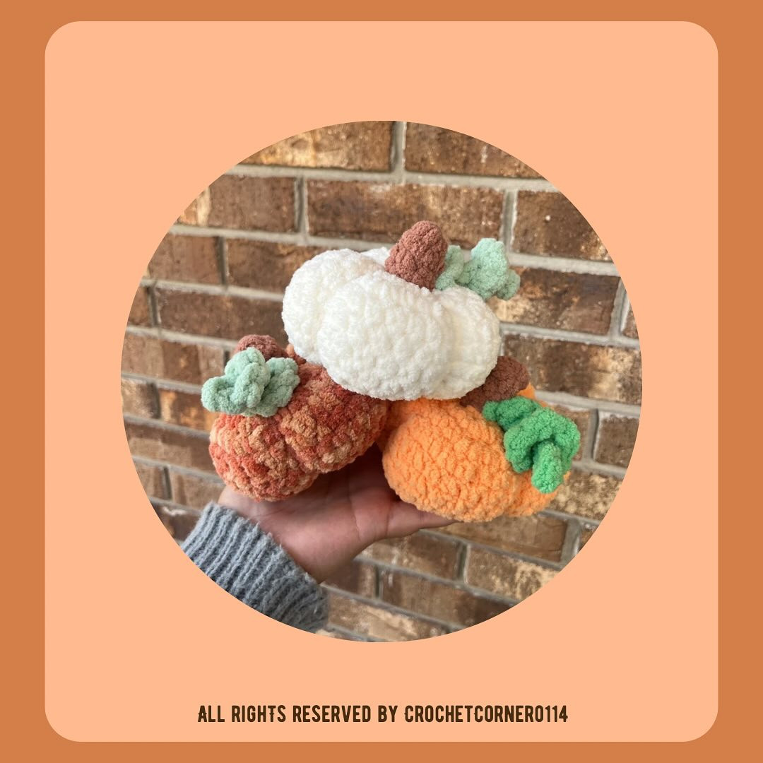 Free Small Pumpkin Crochet Pattern with Shaping Instructions