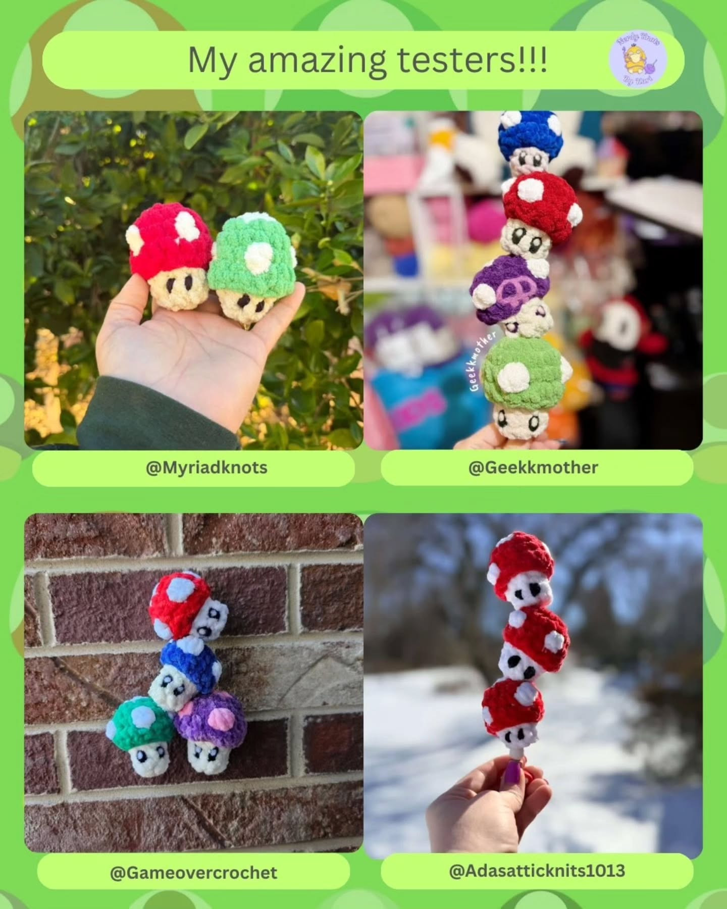Free Super Shroom Crochet Pattern: Cute Mushroom Keychain Amigurumi Tutorial