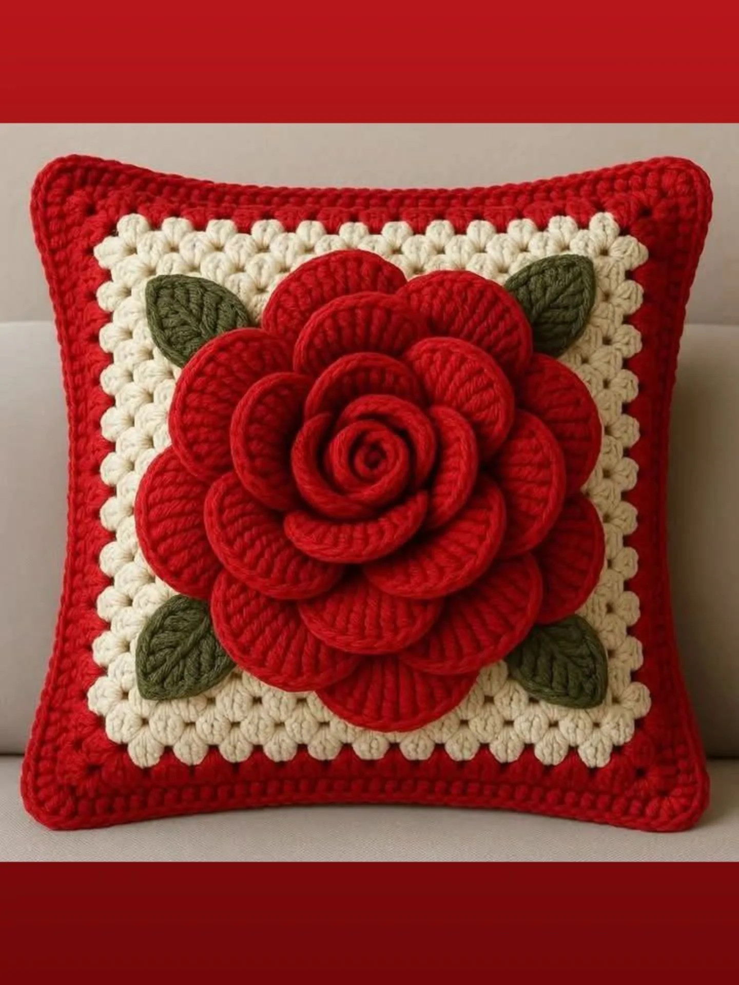 Galeria de almofadas crochê decorativas com flores, arco-íris e gráficos de ponto
