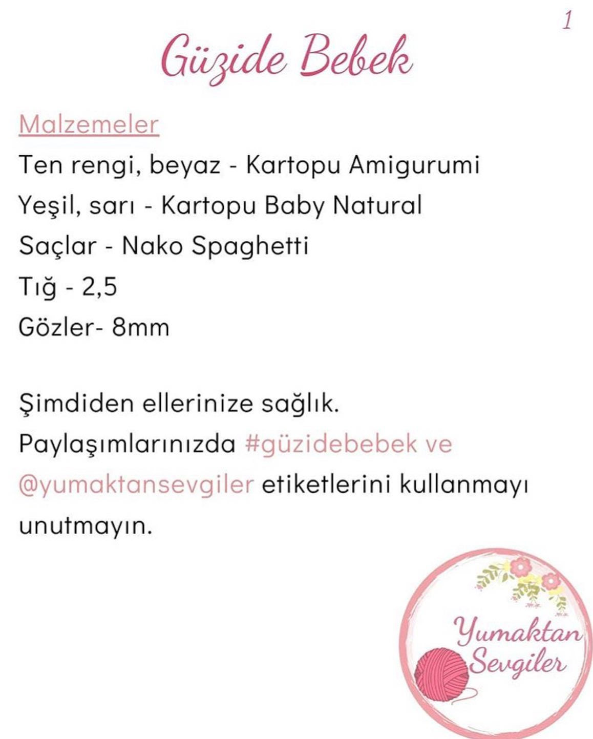 Güzide Bebek - Hướng dẫn móc len búp bê mặc váy xanh lá và tóc nâu