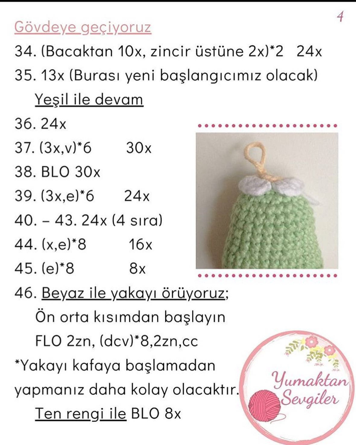 Güzide Bebek - Hướng dẫn móc len búp bê mặc váy xanh lá và tóc nâu
