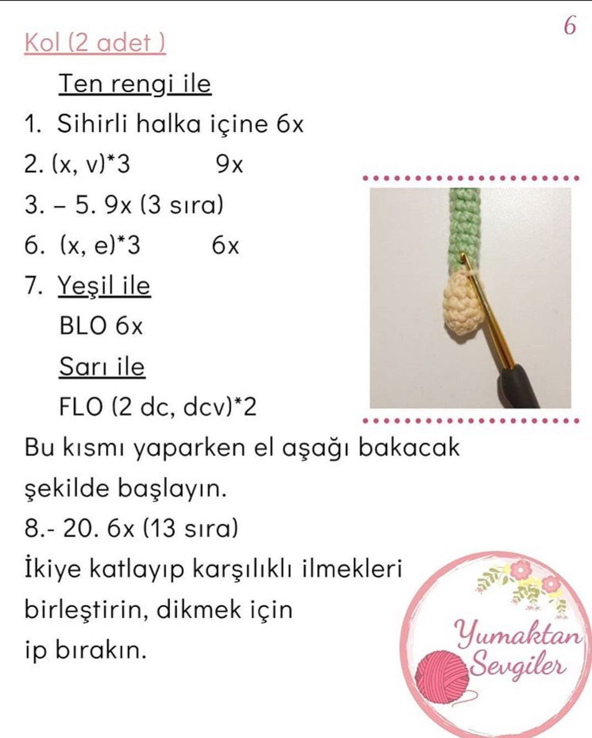 Güzide Bebek - Hướng dẫn móc len búp bê mặc váy xanh lá và tóc nâu