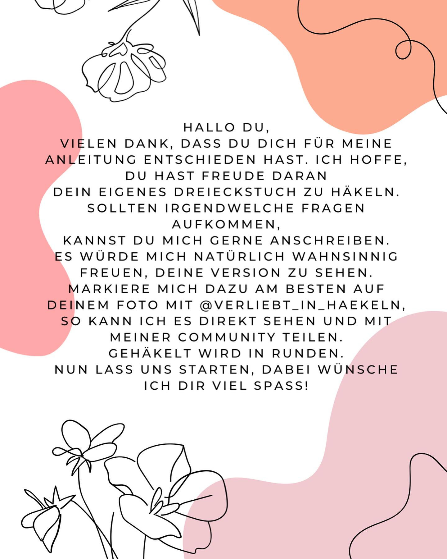 Häkelanleitung Dreieckstuch Teil 1 - Chart & Materialien