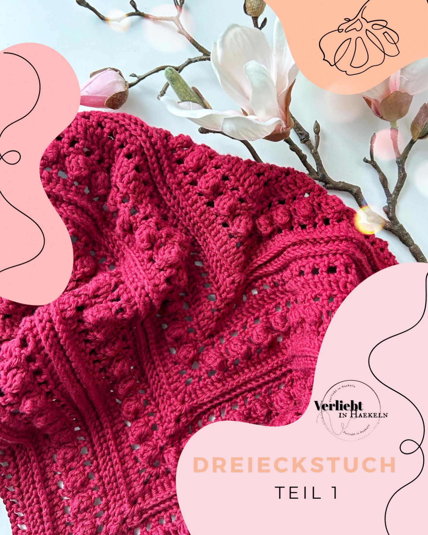 Häkelanleitung Dreieckstuch Teil 1 - Chart & Materialien