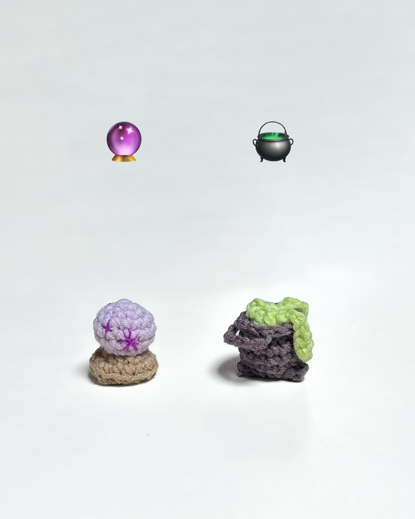 Halloween Witch Crystal Ball and Cauldron Crochet Pattern Tutorial