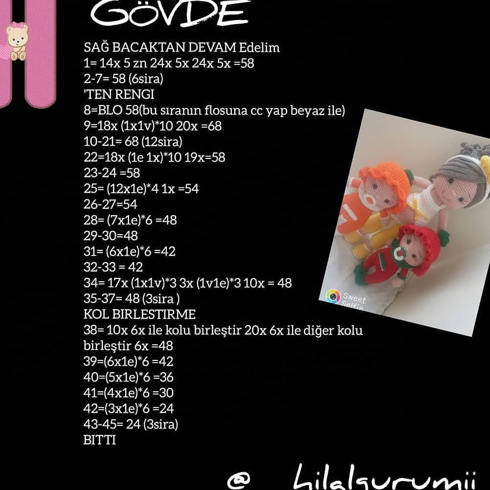 Hamile Bebek Amigurumi Ücretsiz Manken Örgü Tarifi