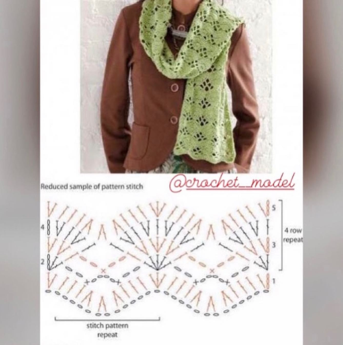 Hàn Quốc mẫu móc len khăn choàng shawl, chart hướng dẫn chi tiết cách móc
