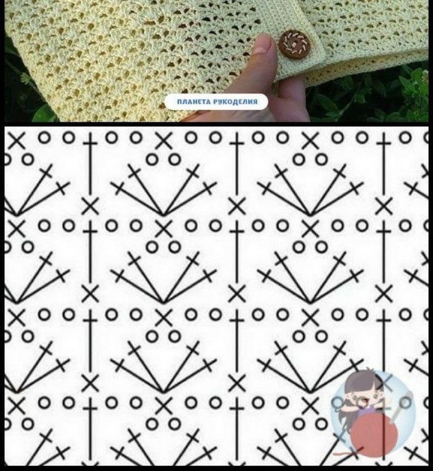 Hàng loạt bảng chart móc len áo cánh và mẫu hoa văn đẹp