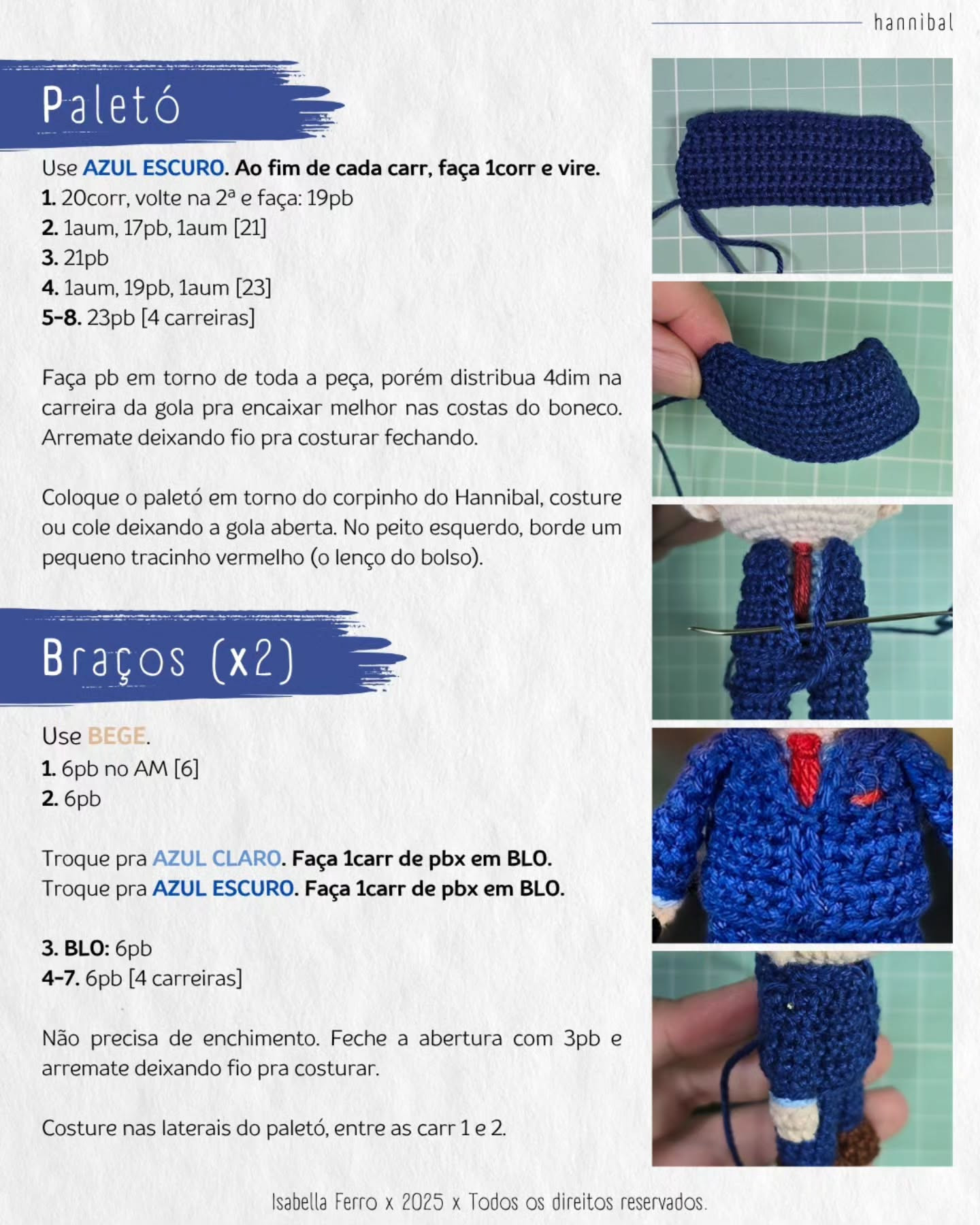 Hannibal Amigurumi: Padrão Gratuito de Crochê para Boneco Horror Story
