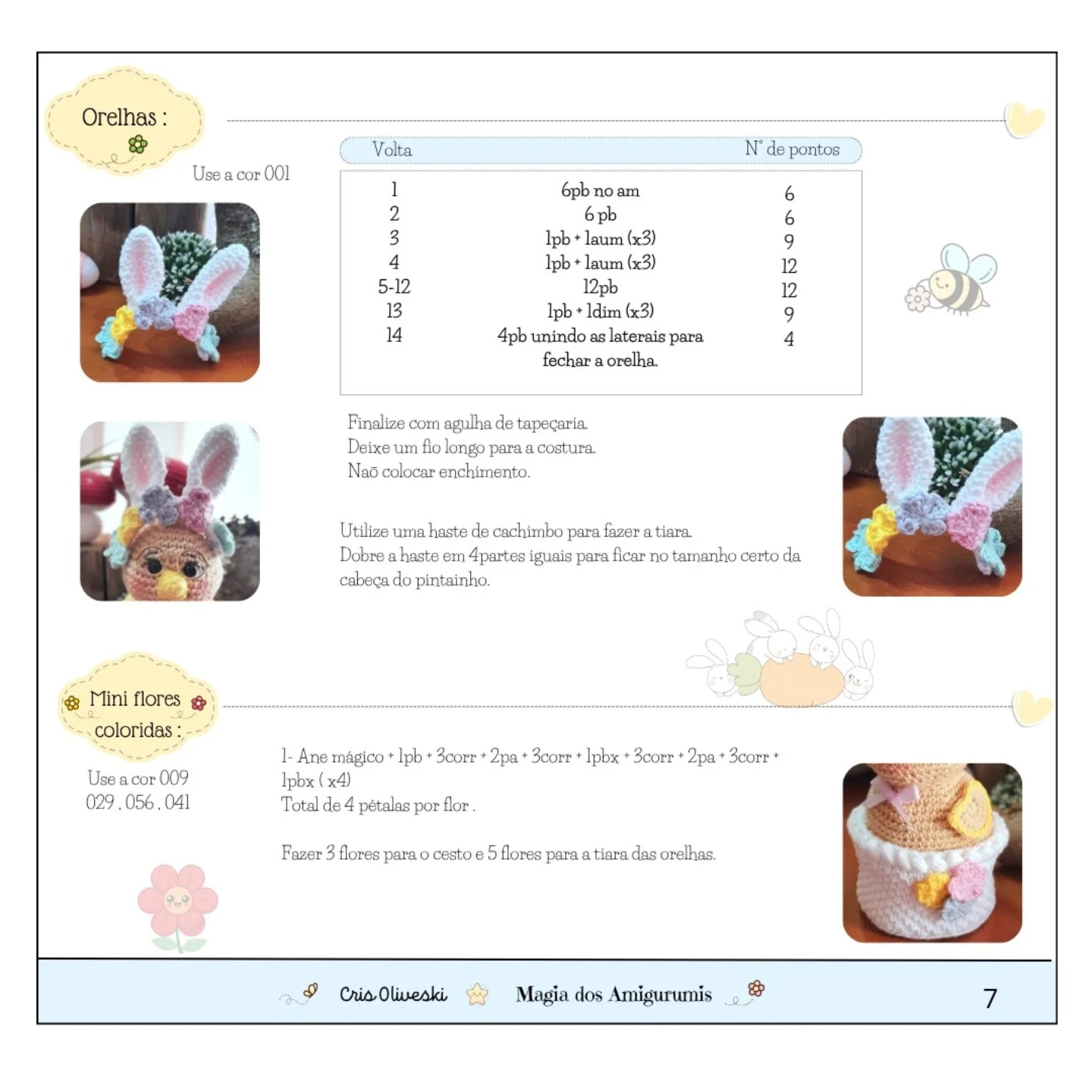 Happy Easter Pascoal o Pintinho Amigurumi Free Crochet Pattern by Cris Oliveski